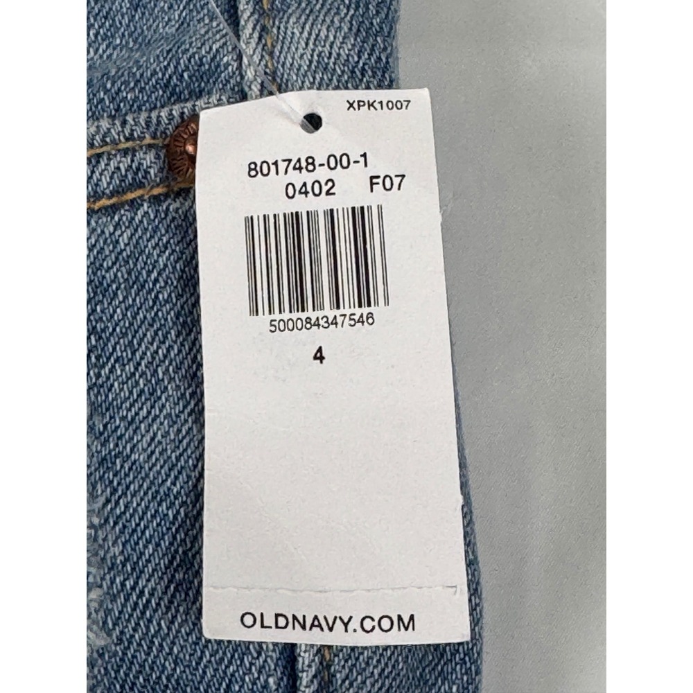 Old Navy OG Straight High‎ Rise Distressed Jeans Medium Wash Size 4 NWT - Picture 6 of 12